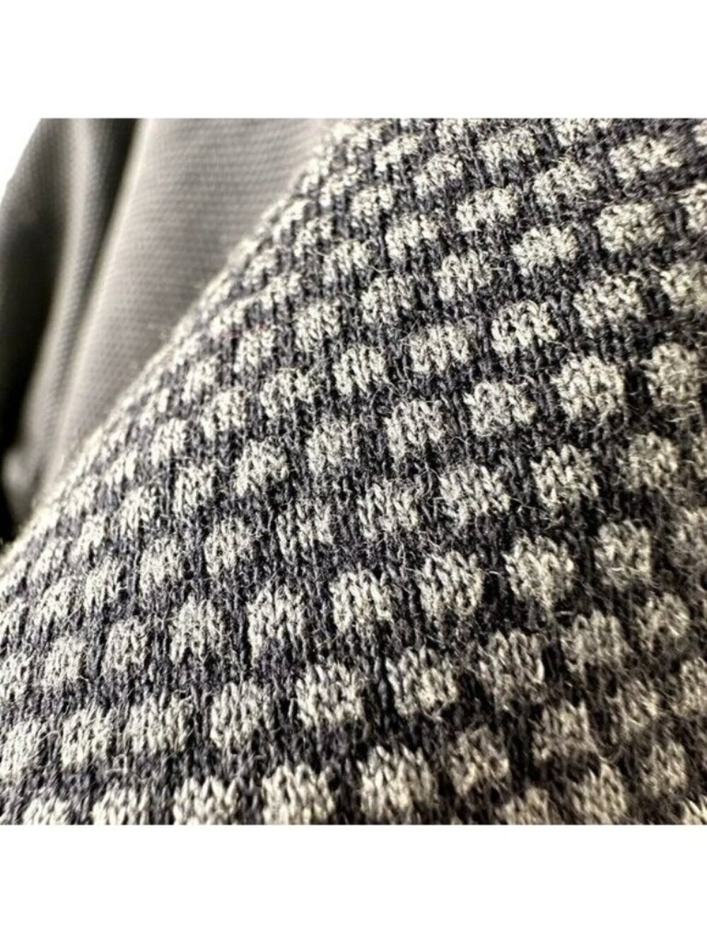 H.L. Miller Gold Sweater Mens L Vintage USA QS-9000 Textured Knit Pullover Blue - Picture 7 of 10